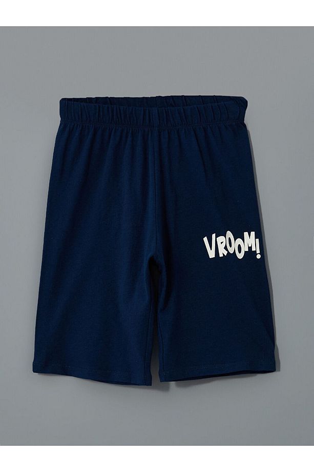 LCW Kids Bisiklet Yaka Erkek Çocuk Şortlu Pijama Takımı - 5