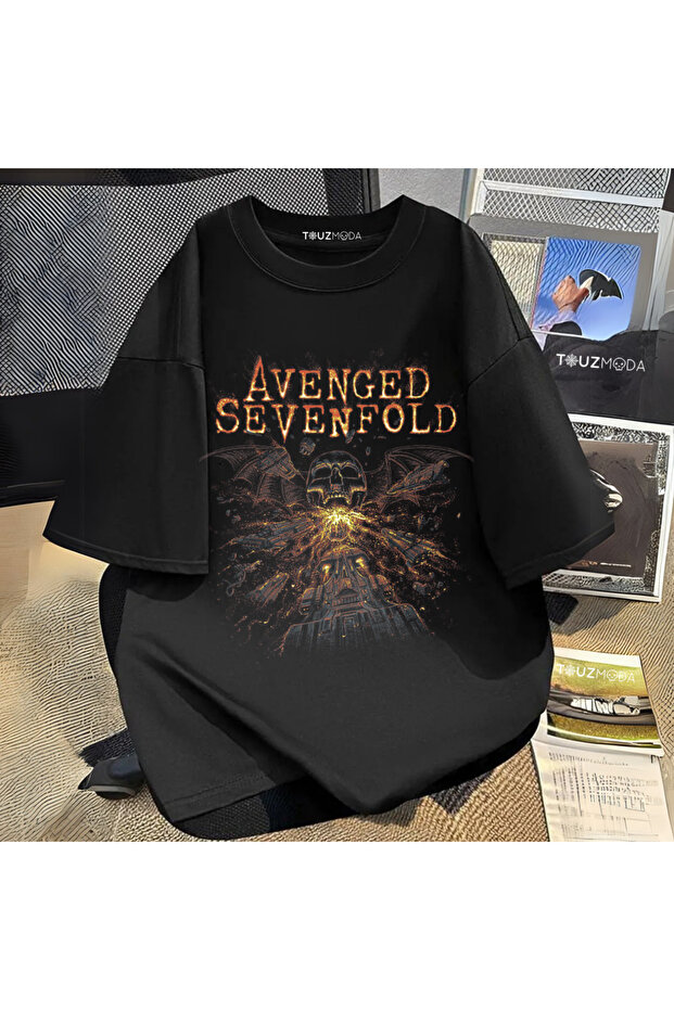 تي شيرت مطبوع للجنسين من سلسلة Rock Series Avenged Sevenfold