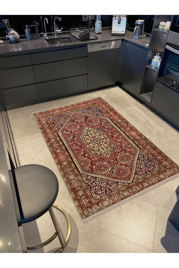 Crescent Collection Traditional Pattern Detailed Woven Base Decorative Carpet Hilal38