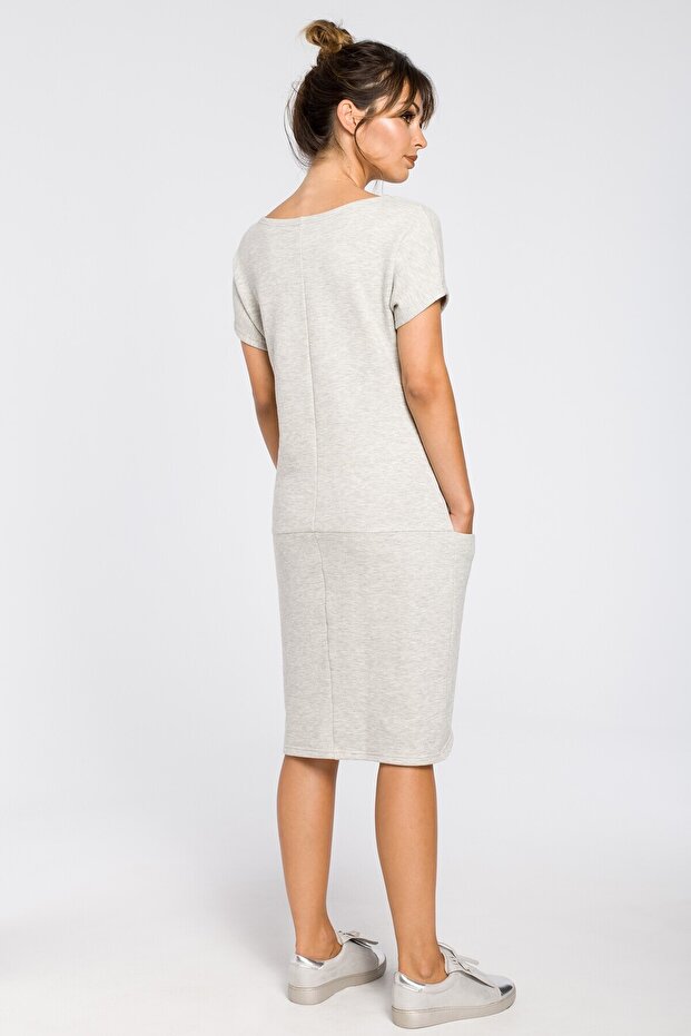 Rochie midi largi cu buzunare - 2