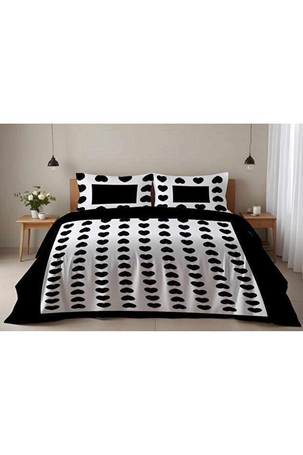 Valentine's Day Special Double Cotton Duvet Cover Set 200X220 cm Double-Sided Printed