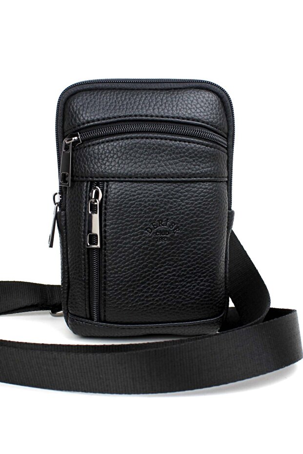 Black Color Men's Bag Shoulder Strap Bag Postman Men's Shoulder Bag