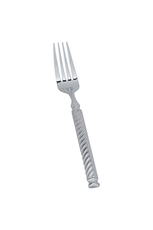 Al Saif Gallery steel fork set, 6 pieces, engraved - silver