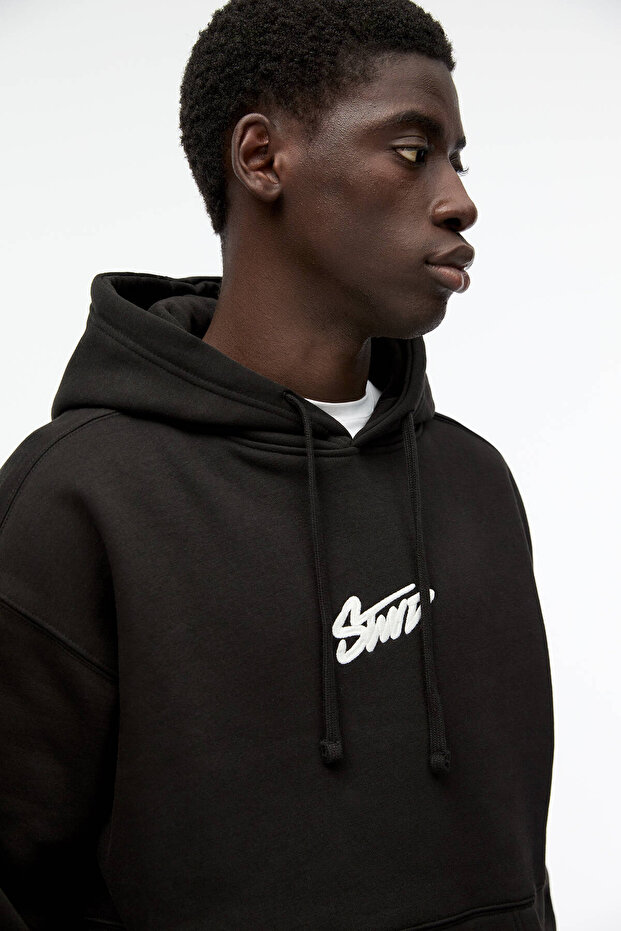 STWD baskılı kapüşonlu sweatshirt - 6