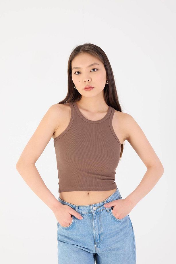 Halter Yaka Fitilli Crop Atlet A0942-x5 - 4