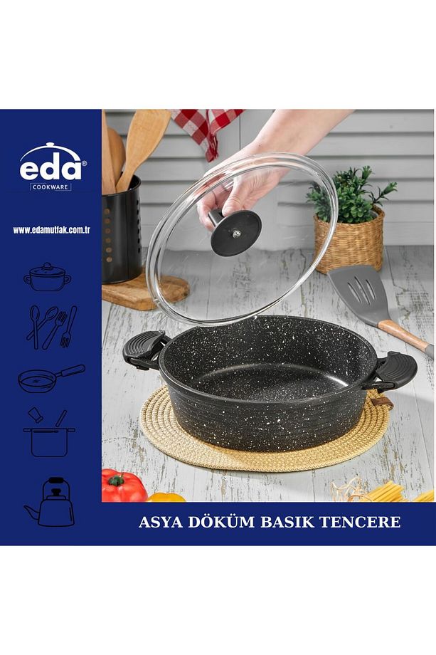 24 No Döküm Asya Basık Tencere - 4
