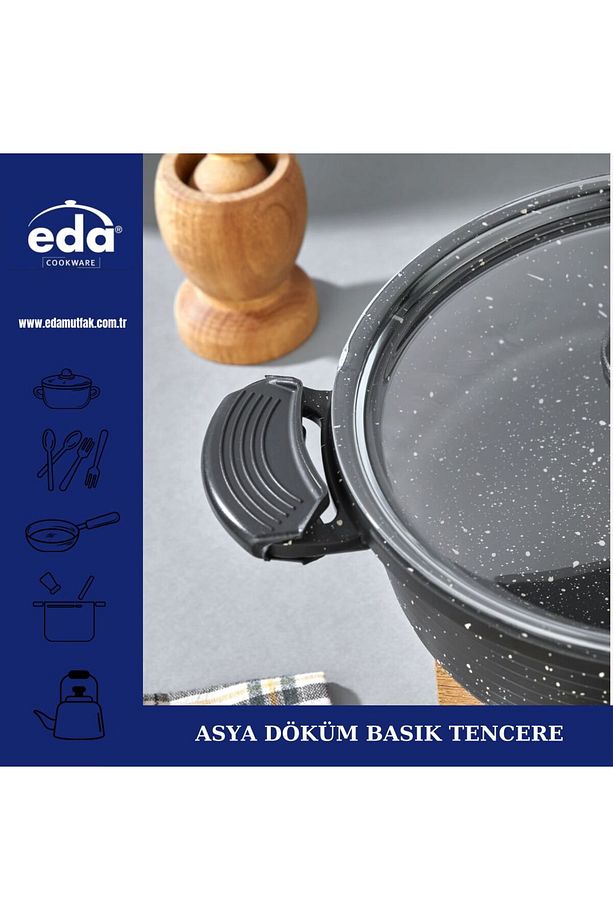 24 No Döküm Asya Basık Tencere - 6