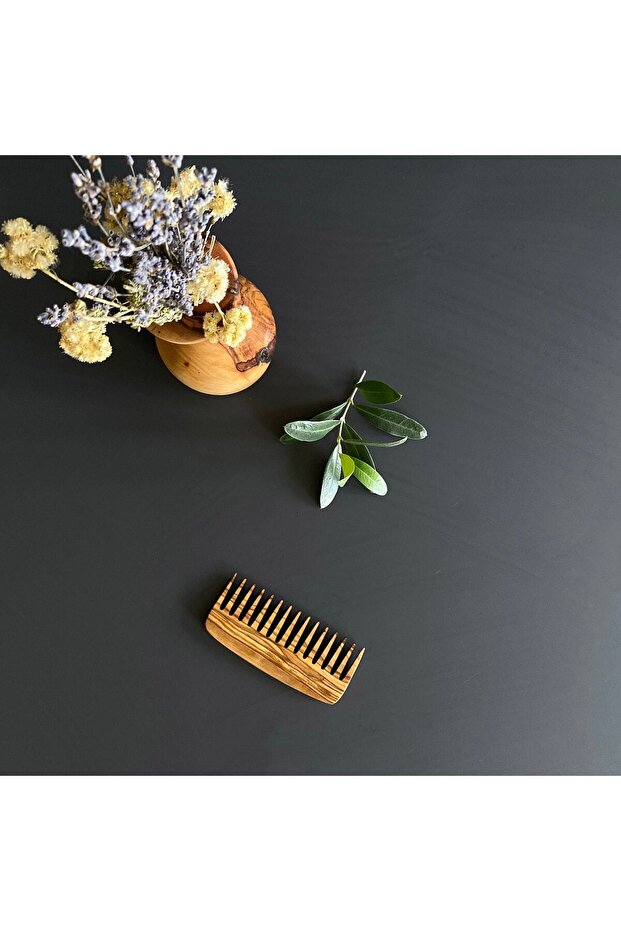 مشط حقيبة صغيرة من خشب الزيتون - 5