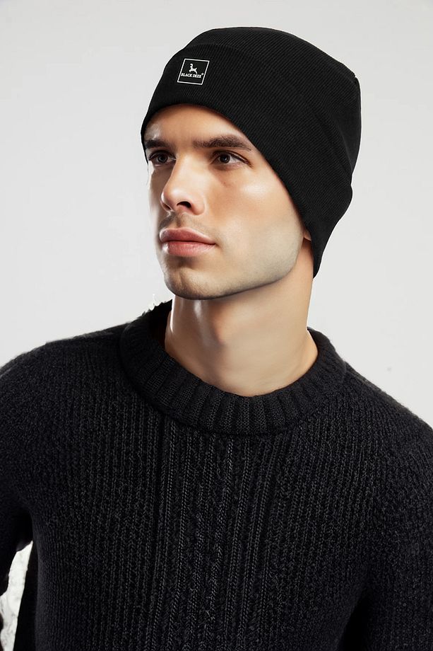 Unisex Kışlık Bere Şapka Düz Logolu Yumuşak Triko Basic Akrilik Beanie - 4