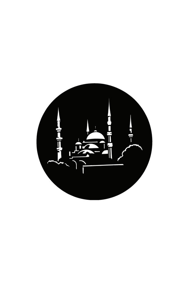 Mosque Silhouette Sticker A+ Quality (Type 2) 10 X 10 cm Durable