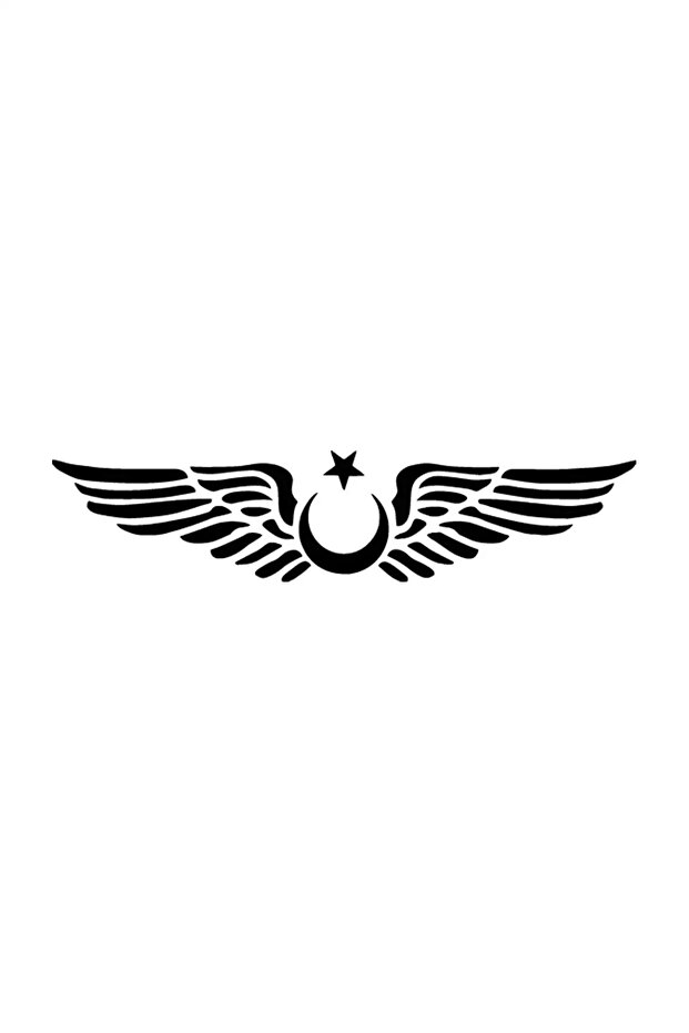 Winged Moon Star Wall Decor Quality Quality Sticker 40 X 8 cm