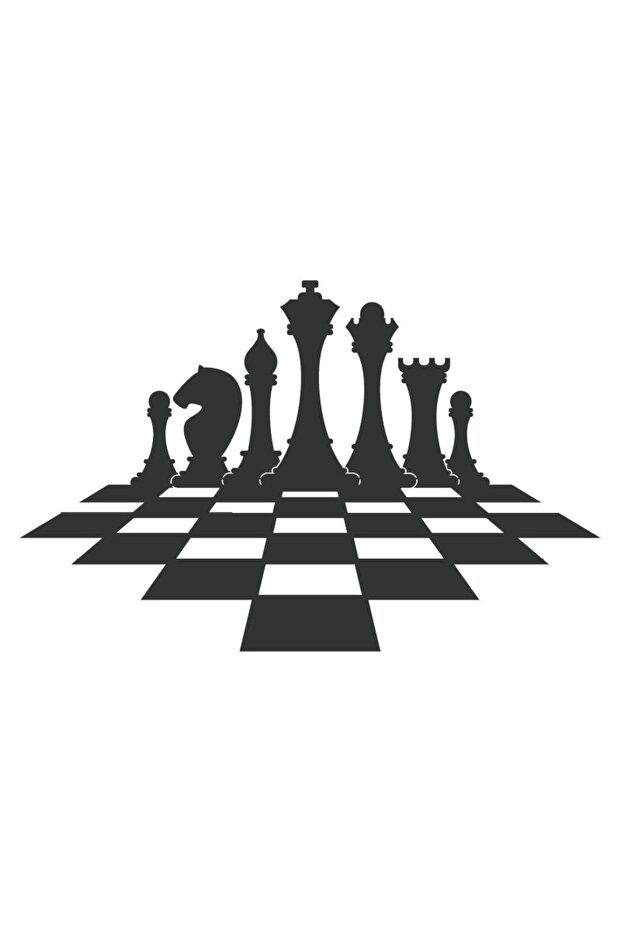 ملصق عالي الجودة بطابع الشطرنج مقاس 20 × 12 سم