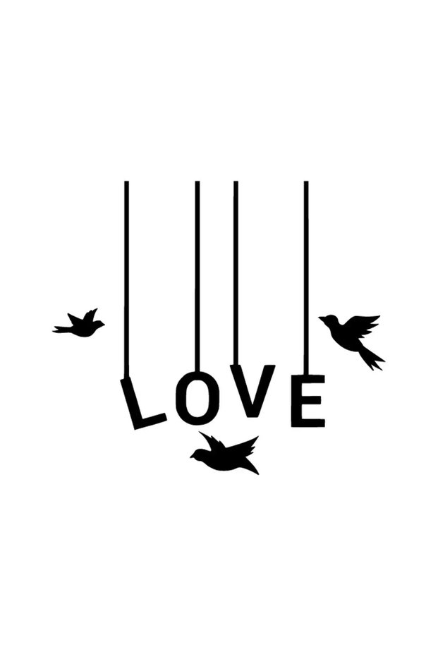 Love and Birds Sticker 10 X 9 cm
