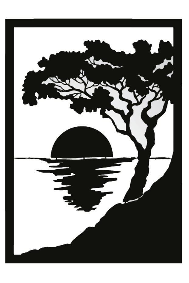 Lake Landscape Wall Decor Sticker A+ Quality 30 X 40 cm Durable