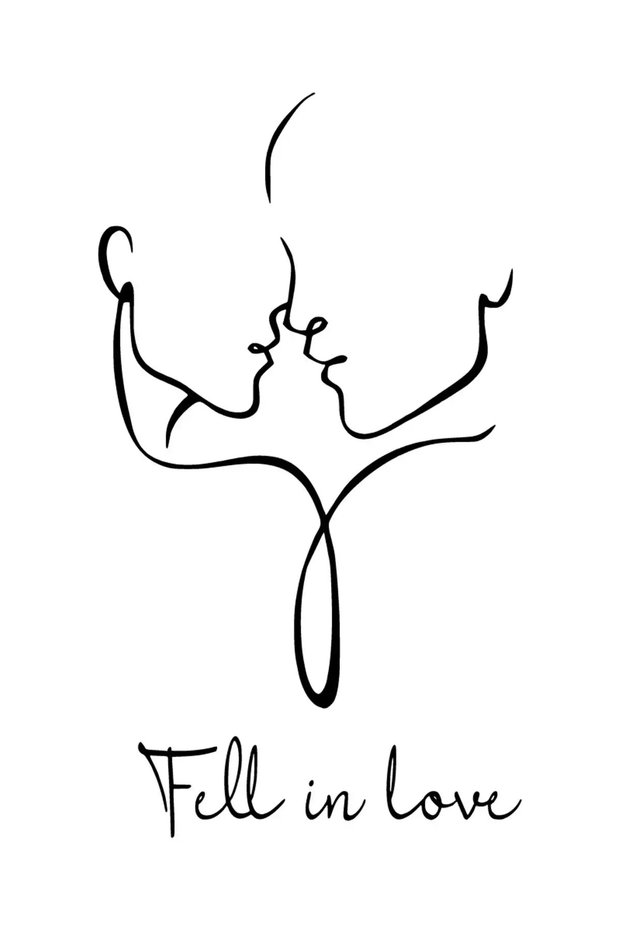 Fell in Love Sticker 10 X 18 cm