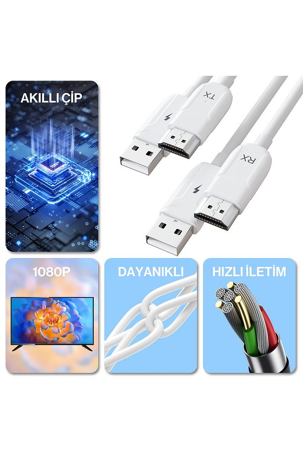 Kablosuz Hdmi Görüntü Aktarım Adaptörü 2.4Ghz/5Ghz 1080P Notebook Pc - 2