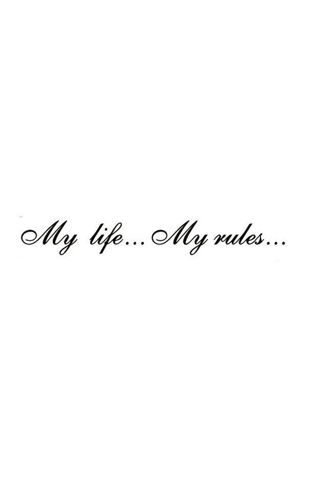 Xpetrana- My Life My Rules Wall Decor Sticker 60 X 9 cm