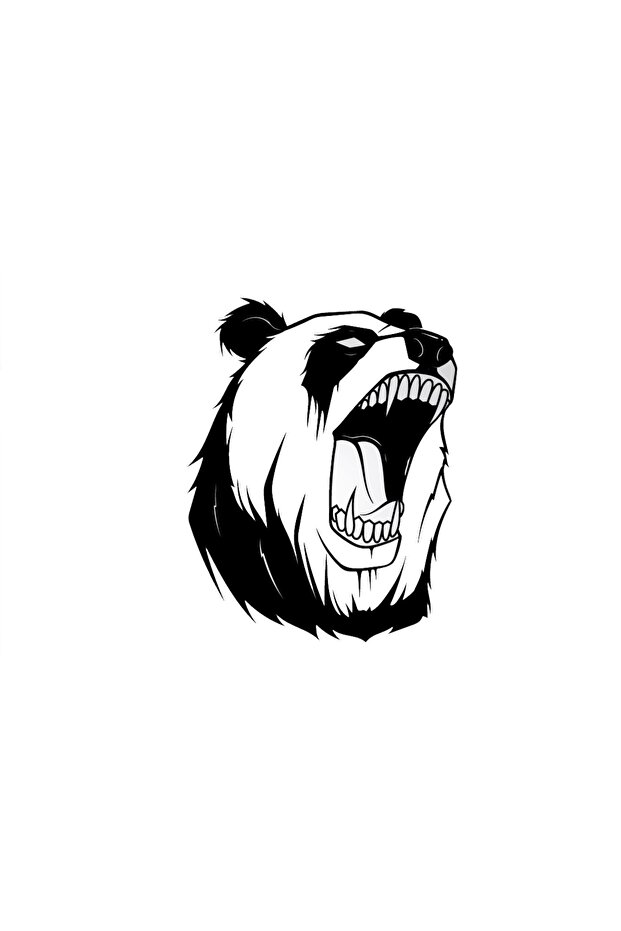 ملصق النافذة الخلفية للسيارة من Angry Panda مقاس 20 × 24 سم