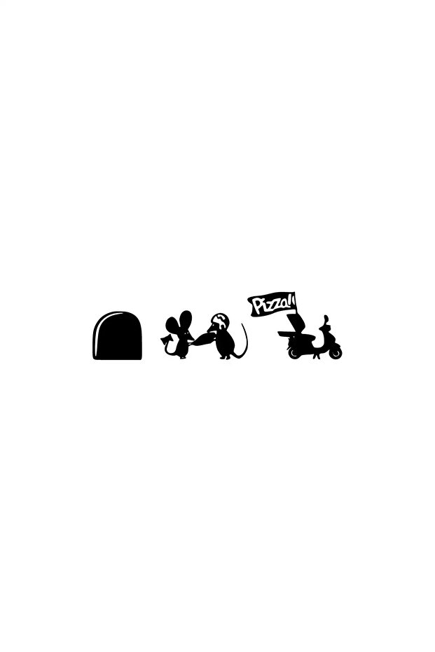 Mouse Hole -2 Wall Decor Quality Quality Sticker 40 X 8 cm