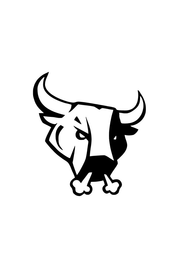 Angry Bull Wall Decor Sticker 40 X 44 cm