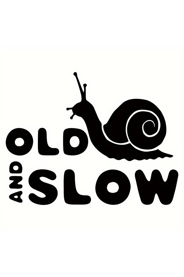 Old and Slow Rear Window Sticker 16 X 12 cm Compatible