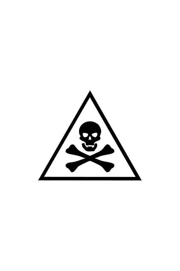Death Danger Sticker 20 X 18 cm