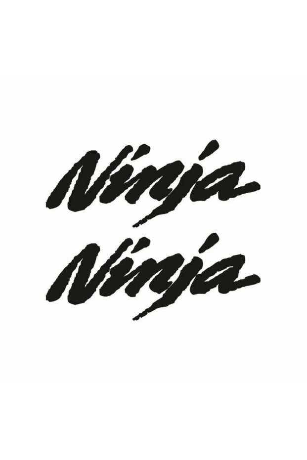 Ninja Font Motorcycle Sticker A+ Quality 2 Pieces 15 X 6 cm Durable