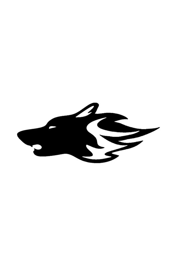Wolf Head Western Sticker 20 X 10 cm