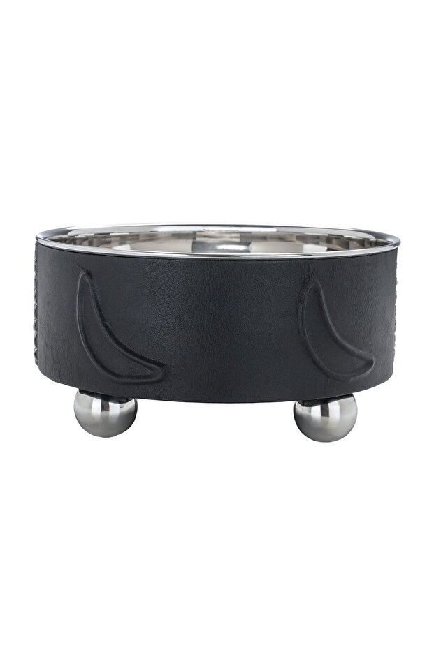Al Saif Gallery Steel Serving Bowl, 23.5X23.5X12.5 Cm - Black