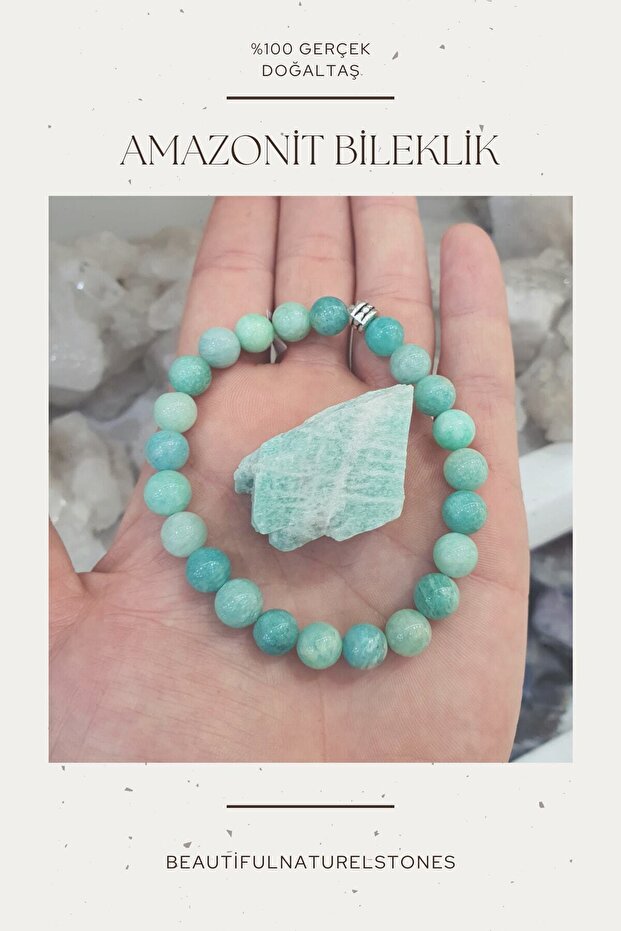 Agate Real Natural Stone Bracelet (Has Protective Effect Against Stress) 8 mm