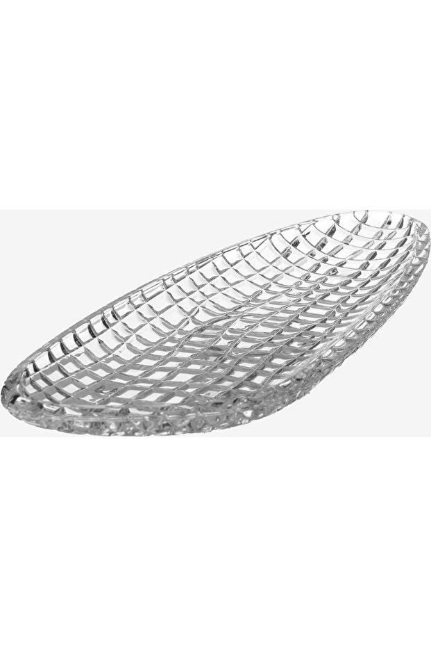 Al Saif Gallery Max Glass Serving Plate, 44X17.2 Cm, Oval - Transparent