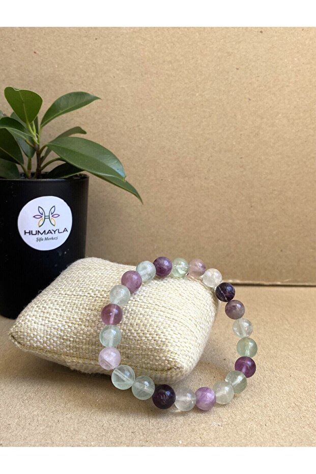 Fluorite Natural Stone Bracelet Aa Quality 8mm (SEALED)