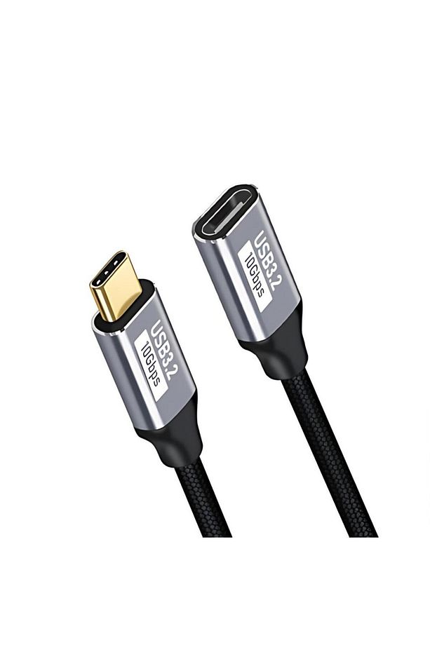 1mt 100w 5a 10gbps Type C Uzatma Kablosu, Şarj, Data Ve Görüntü Aktarmalı Çevirici Kablo - 1