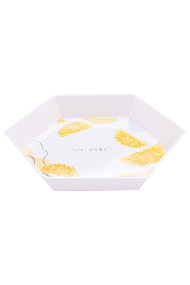 Al Saif Gallery Plastic Plate, 18 x 18 x 3 cm, Hexagonal - White
