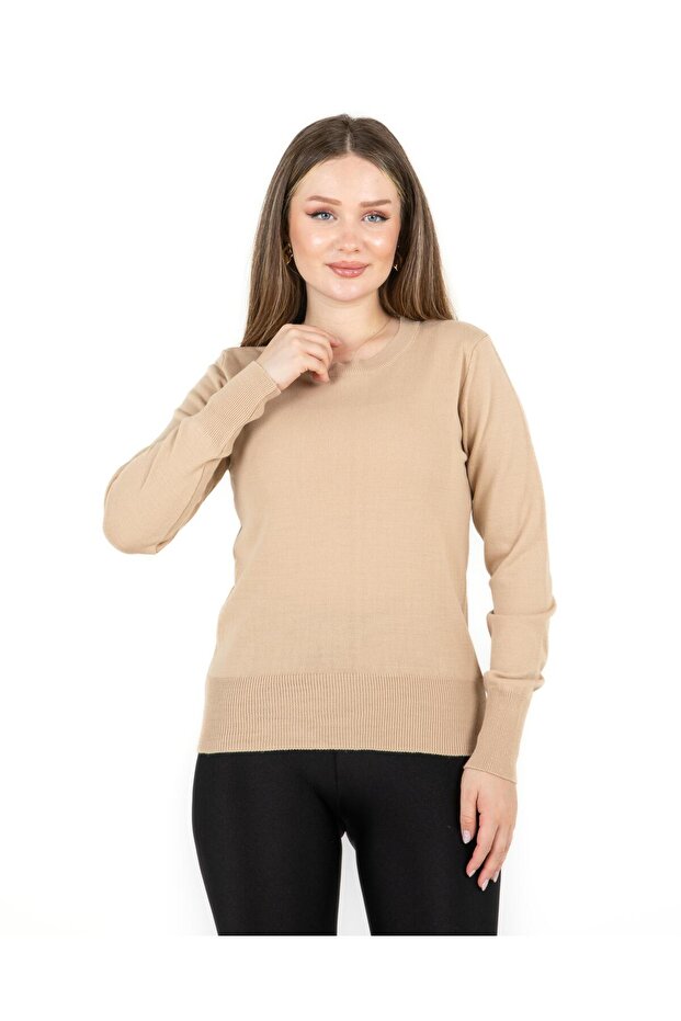 Crew Neck Sweater Pink - 2