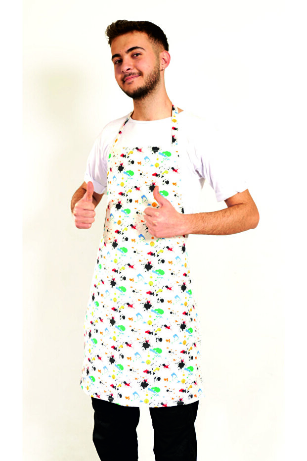 Colorful Duck (Thick) Fabric Kitchen Apron