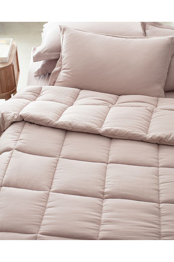 Mona Çift Kişilik Comforter Set - Pudra - 5