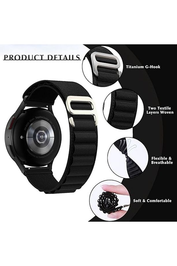 Xiaomi Watch S1-S1 Active/S2/S3/Mi Watch Uyumlu 22mm Alpine Loop Kumaş Kordon - 2