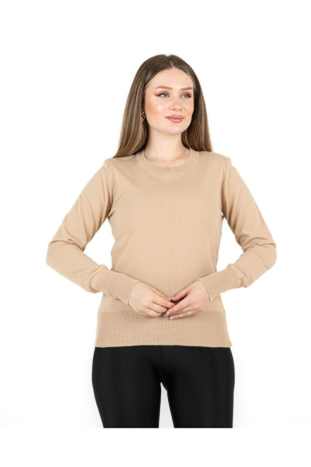 Crew Neck Sweater Pink - 7