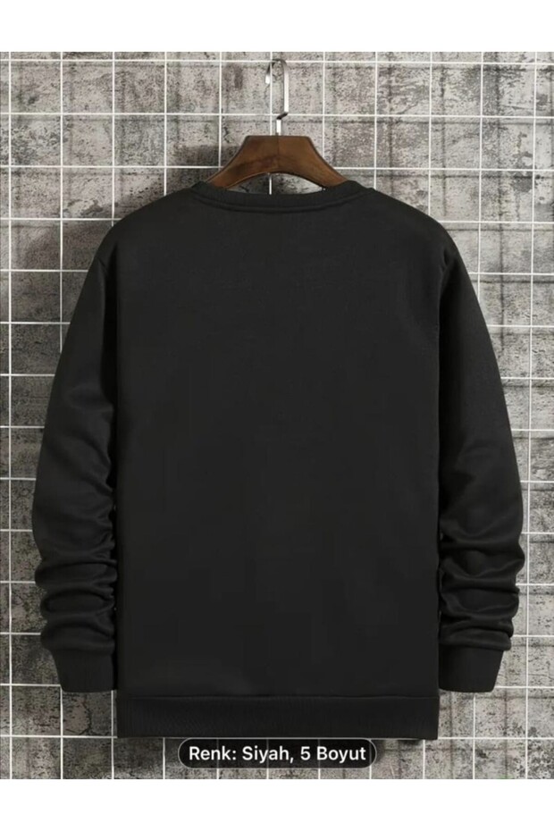 Sweatshirt Siyah Brooklyn Bisiklet Yaka - 2