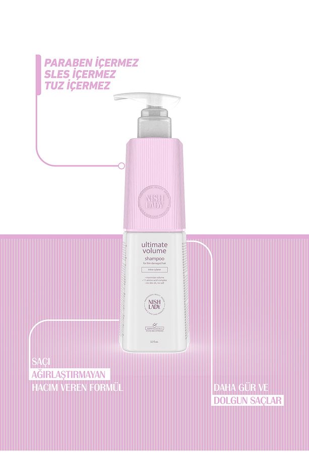 Ultimate Volume Shampoo / Hacimsiz Ve Zayıf Saçlara Yönelik Volüm Saç Bakım Şampuan 1000 ml - 2