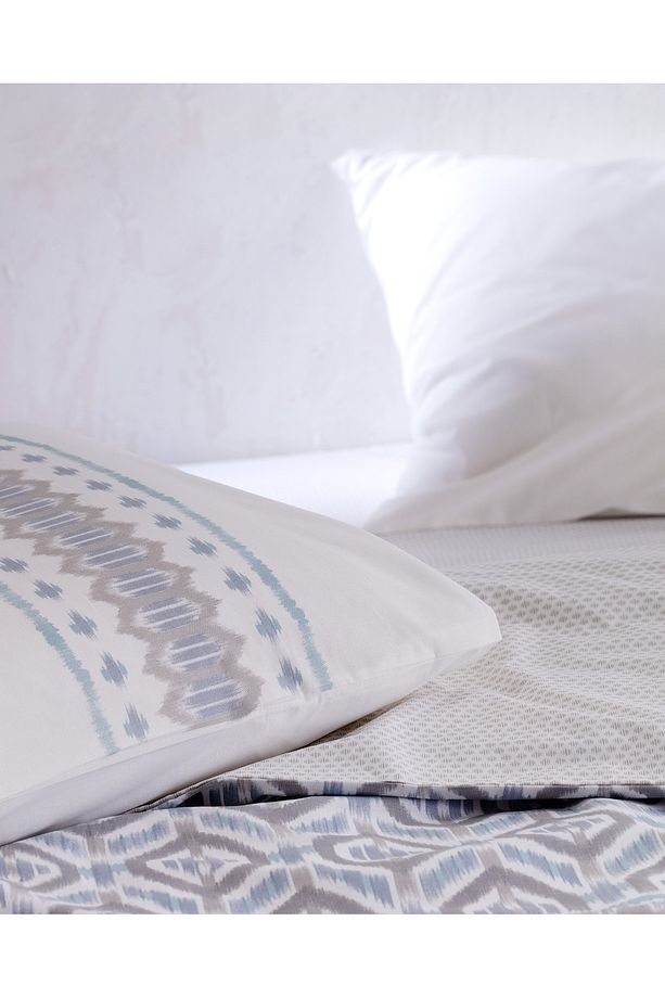 Abrial King Size %100 Pamuk Ranforce Baskılı Nevresim Takımı - Gri/Mavi - 3