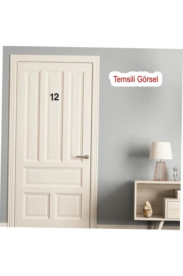 Kapı Numarası Yapışkanlı Küçük Boy 50 mm 5 cm Numara 2 Rakam İki Sayısı Siyah Renk Numaralar 1 Adet. - 2