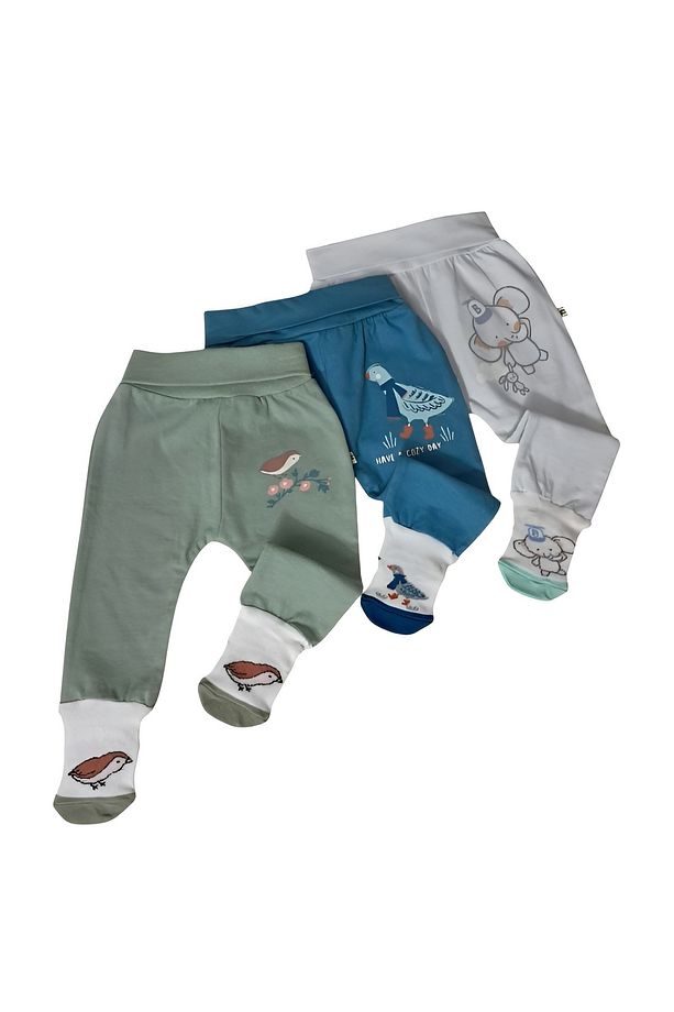 Unisex Bebek Çoraplı Tek Alt 3'lü Set - 1