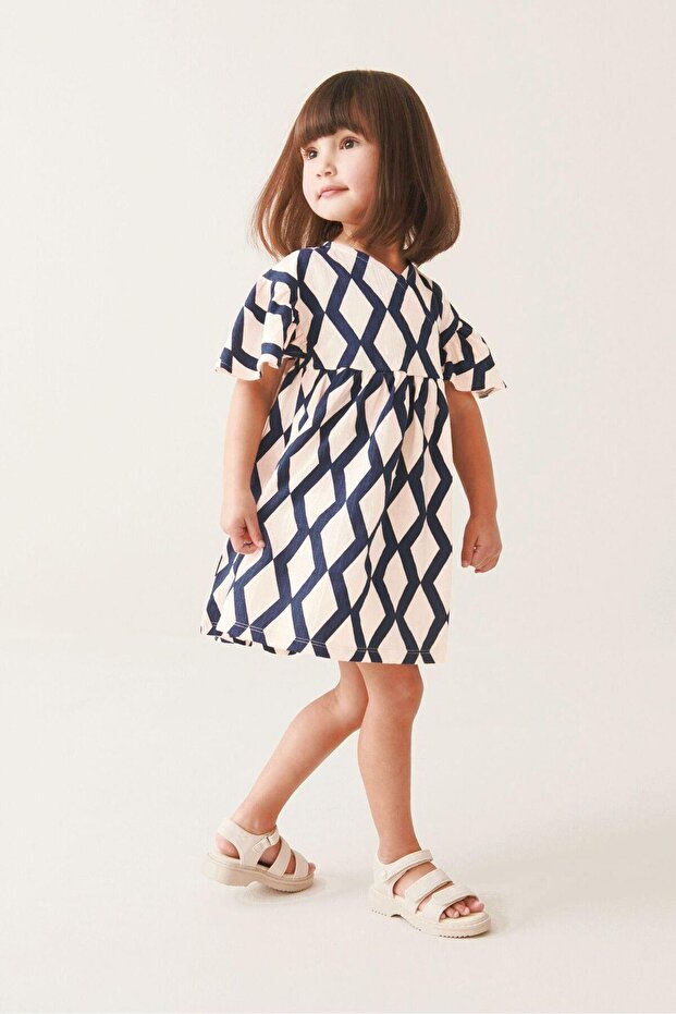 Striped Dress White