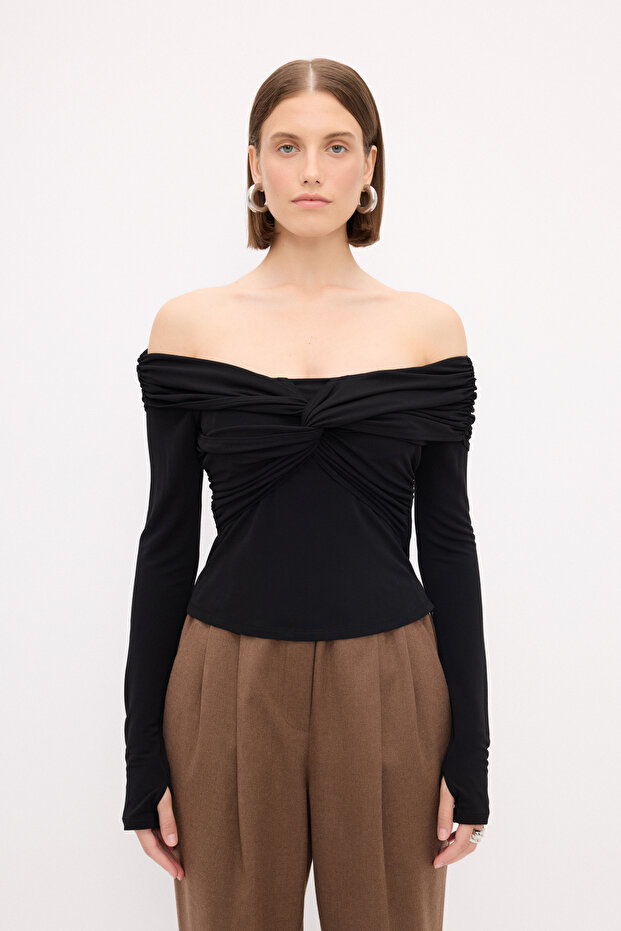 Moda Tutkusu Örme Bluz - 1