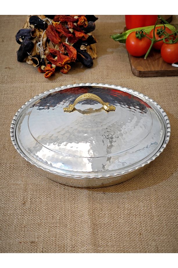 Bakır Pilav Tencere 30 Cm 2400 ml - 4