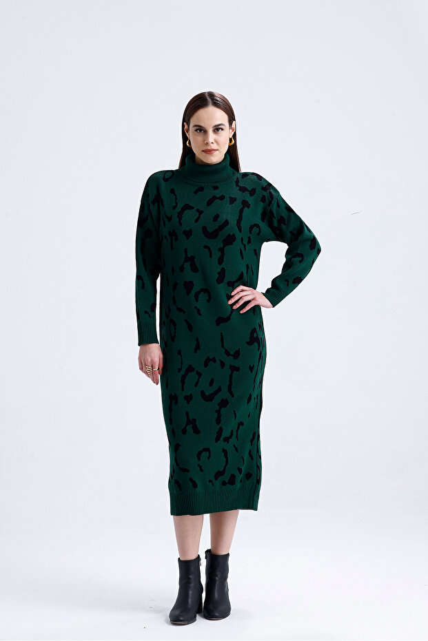 leuparlı elbise - 1