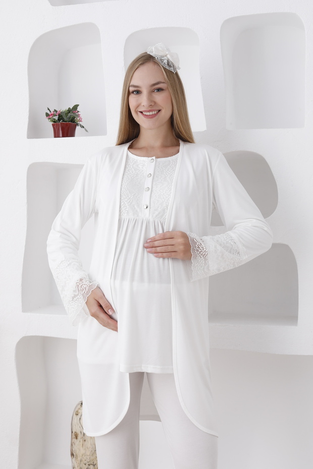 Hamile Sabahlık Pijama Takımı - 4