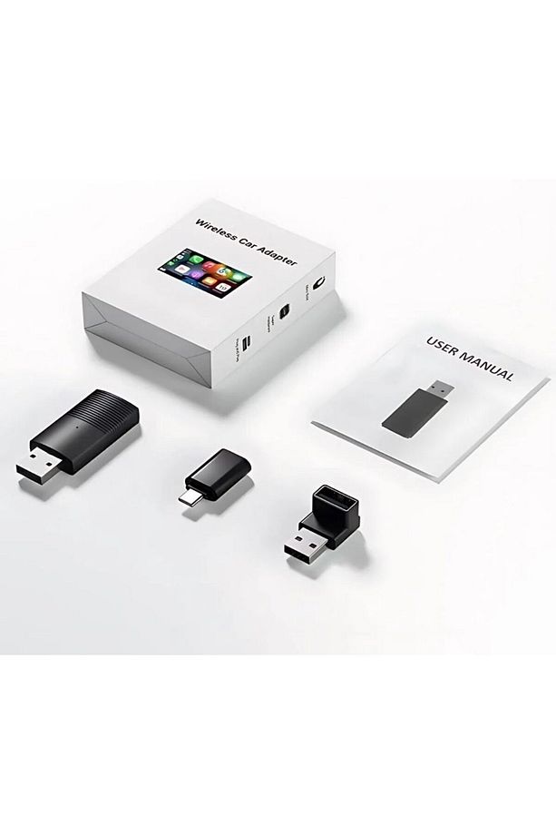 Yeni Tasarım Mini Kablosuz İOS ANDROİD UYUMLU  Carplay Usb ve Type-c Uyumlu Araç Multimedya Adaptörü - 5